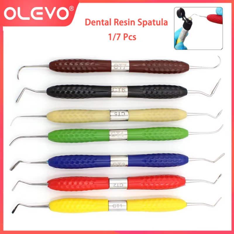Silicone Spatula Set - OLEVO 7pcs/set Dental Resin Spatula Kit