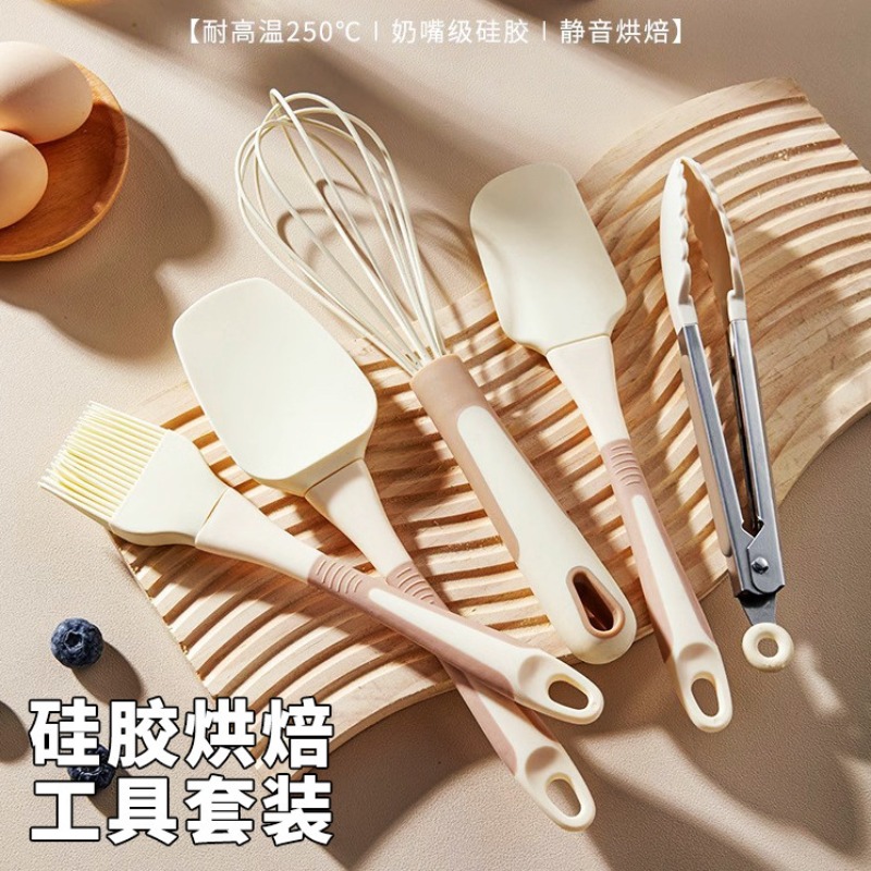 Silicone Spatula Set - 5-Piece Silicone Baking Tool Set –