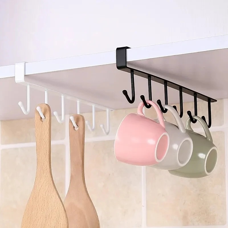 Kitchen Gadgets Cabinet - 6 Hook Coffee Cup Mug Holder