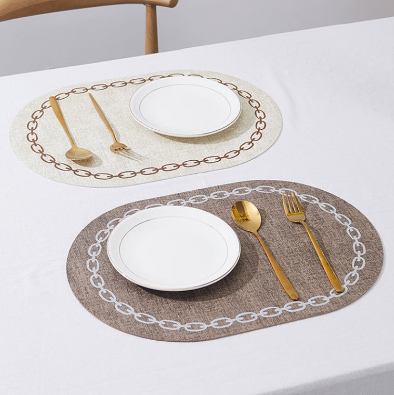 Oval Table Placemat Faux Leath - đánh giá và giá Kitchen Gadgets Luxury