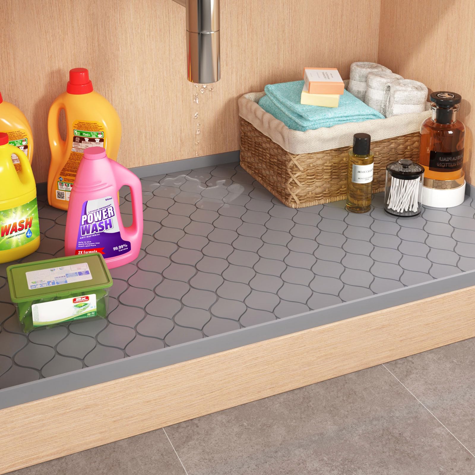 Silicone Under Sink Mat Kitche - đánh giá và giá Kitchen Gadgets Cabinet