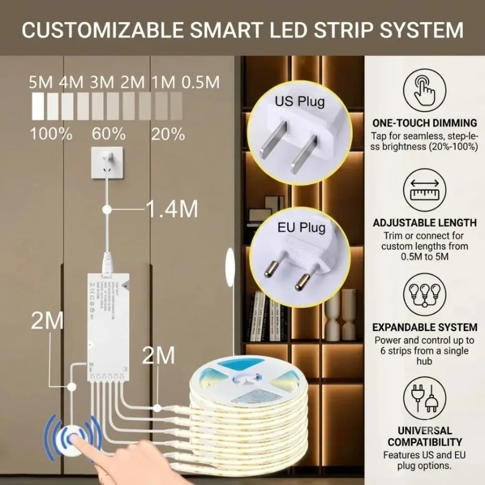 Touch Control Sync COB LED Str - đánh giá và giá Kitchen Gadgets Cabinet