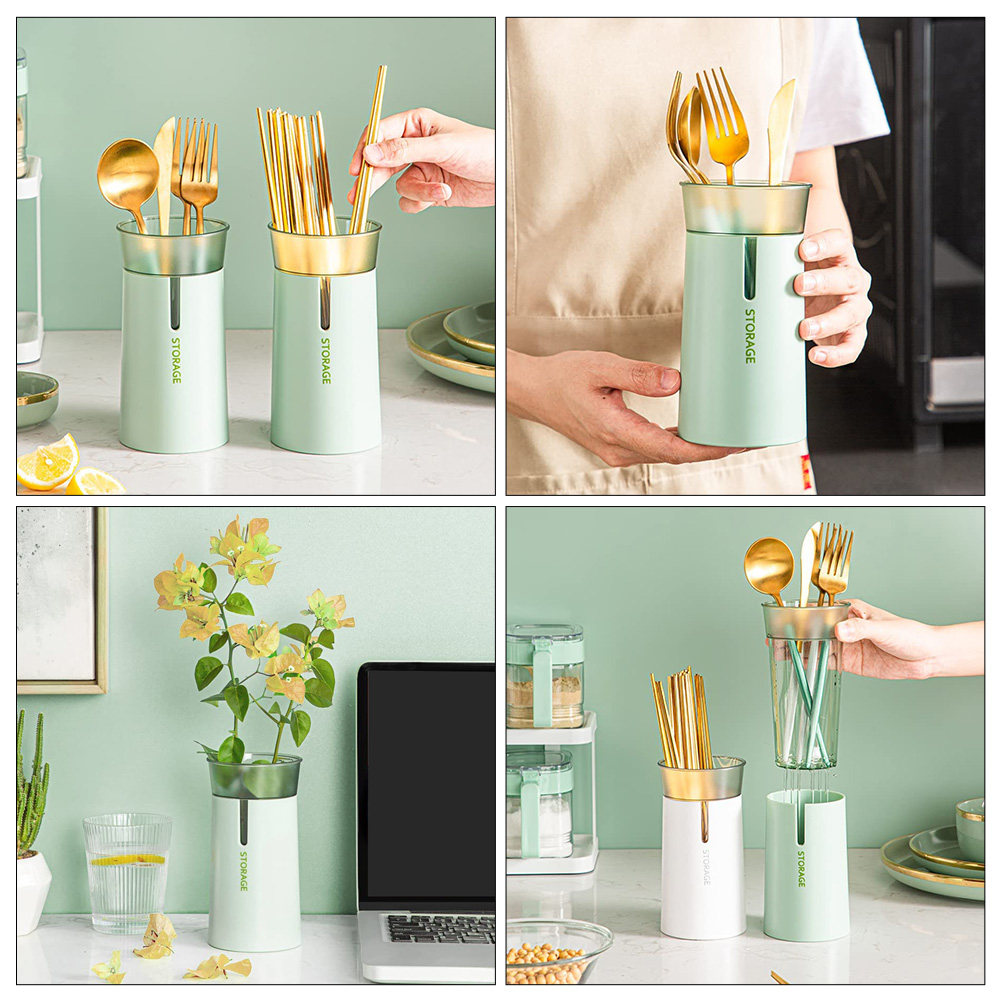 Double-Layer Chopsticks Storag - đánh giá và giá Kitchen Utensil Holder