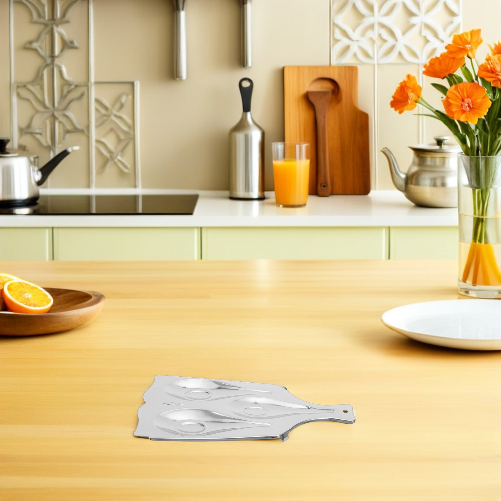 Stainless Steel Three-Compartm - đánh giá và giá Kitchen Utensil Holder