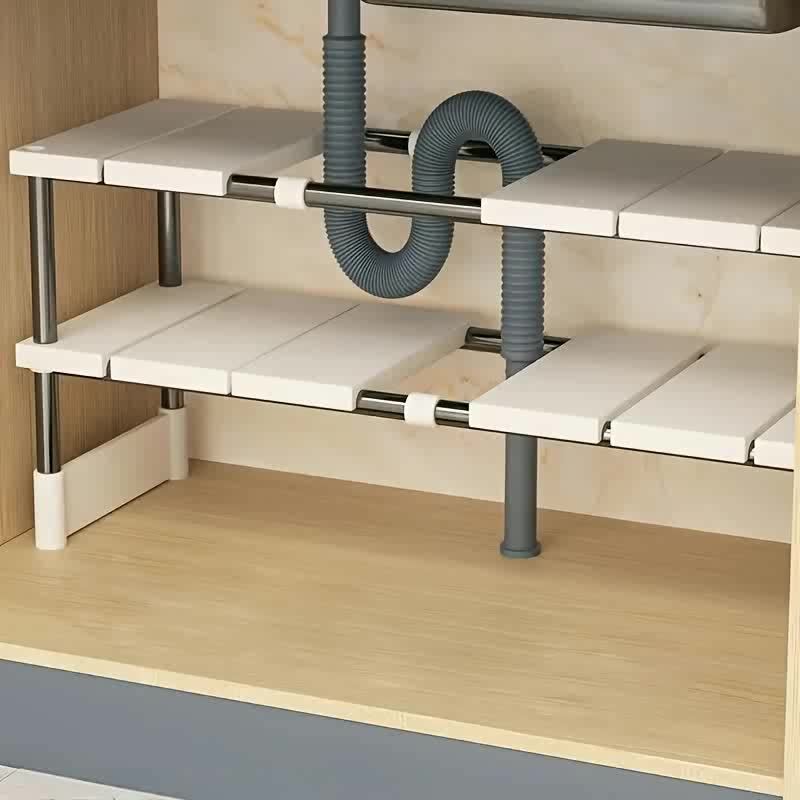 Adjustable Under-Sink Storage  - đánh giá và giá Kitchen Gadgets Cabinet