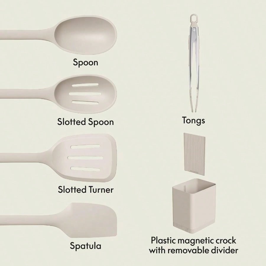 6-Piece Slate Silicone Kitchen - đánh giá và giá Silicone Spatula Set