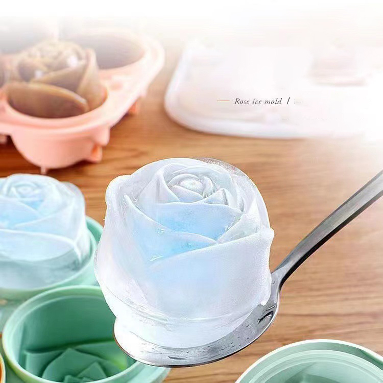 3D Rose Ice Molds 4 Holes Ice  - đánh giá và giá Kitchen Utensil Holder