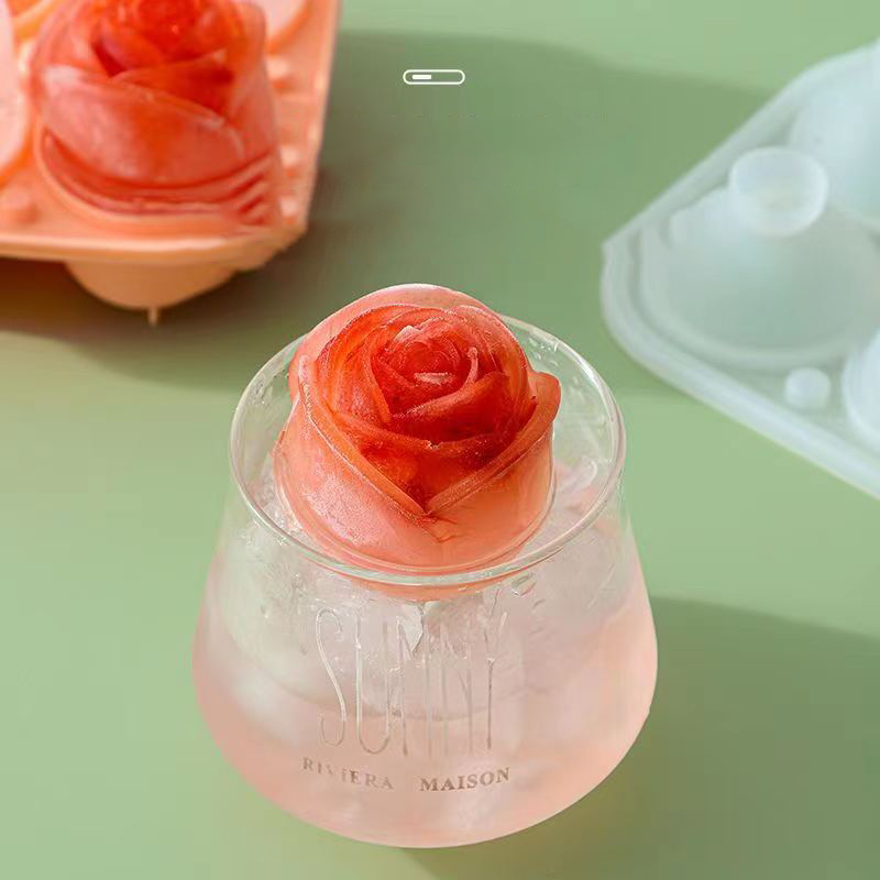 3D Rose Ice Molds 4 Holes Ice  - đánh giá và giá Kitchen Utensil Holder