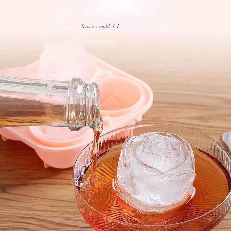 3D Rose Ice Molds 4 Holes Ice  - đánh giá và giá Kitchen Utensil Holder