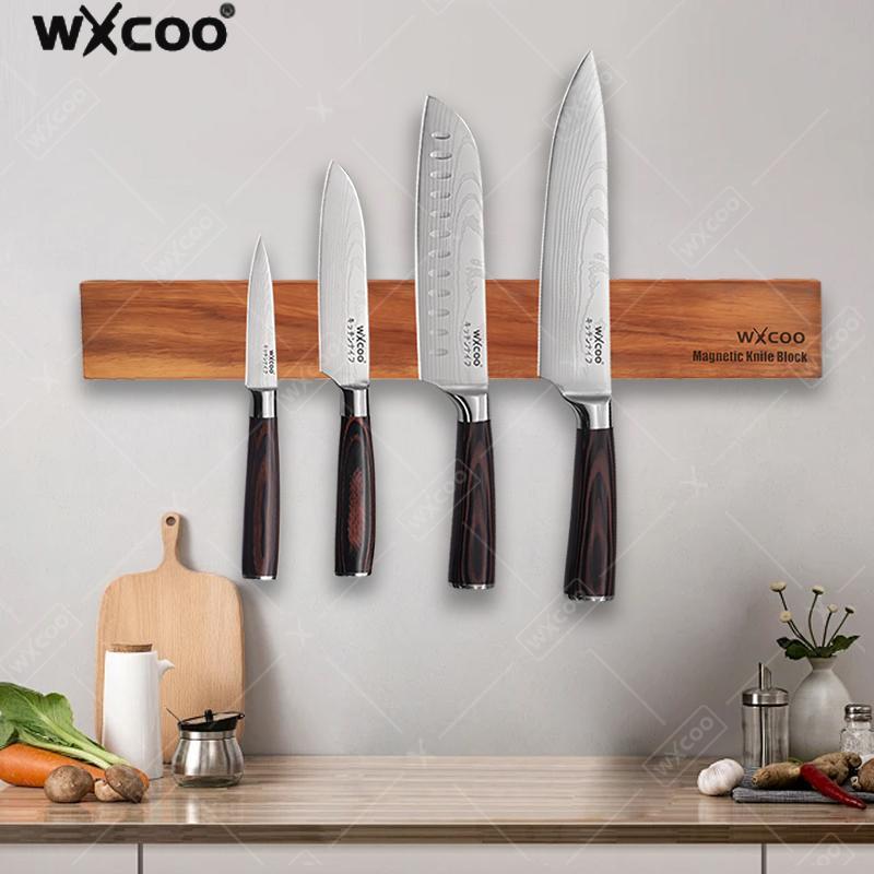 Acacia Wood Magnetic Knife Hol - đánh giá và giá Magnetic Knife Strip