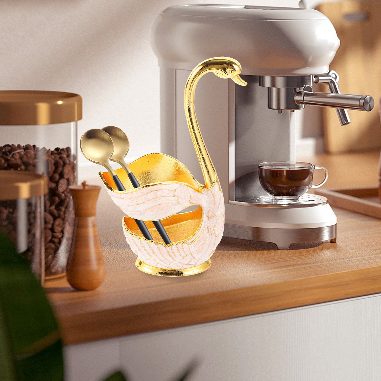Swan Base Spoon Holder Multi-F - đánh giá và giá Kitchen Utensil Holder