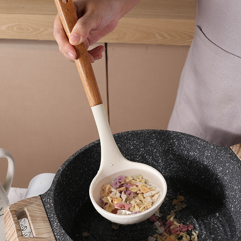 Wooden handle silicone spatula - đánh giá và giá Silicone Spatula Set
