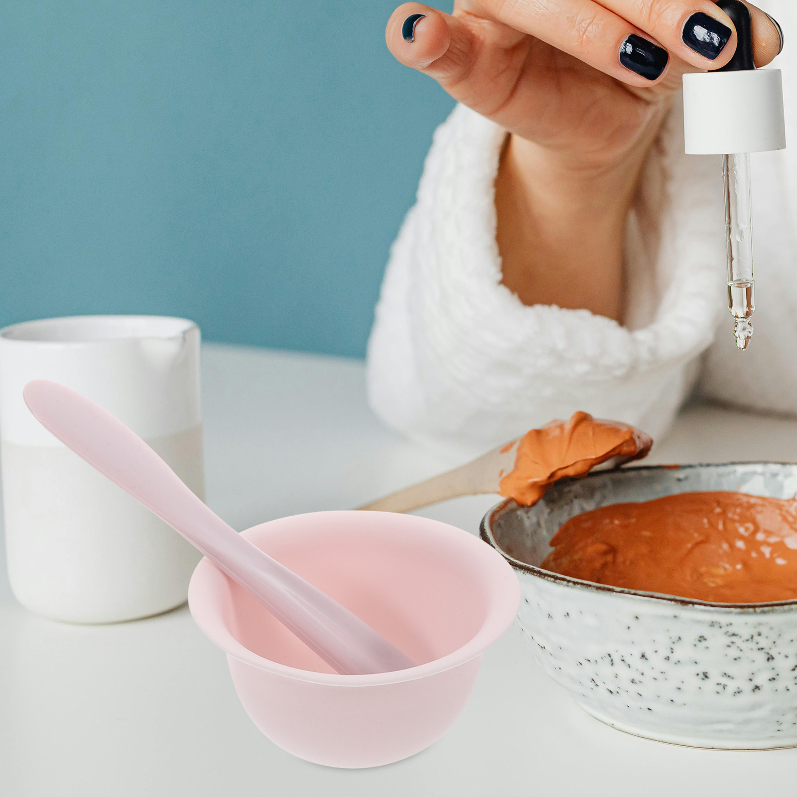 1Set Silicone Face Mask Bowl a - đánh giá và giá Silicone Spatula Set