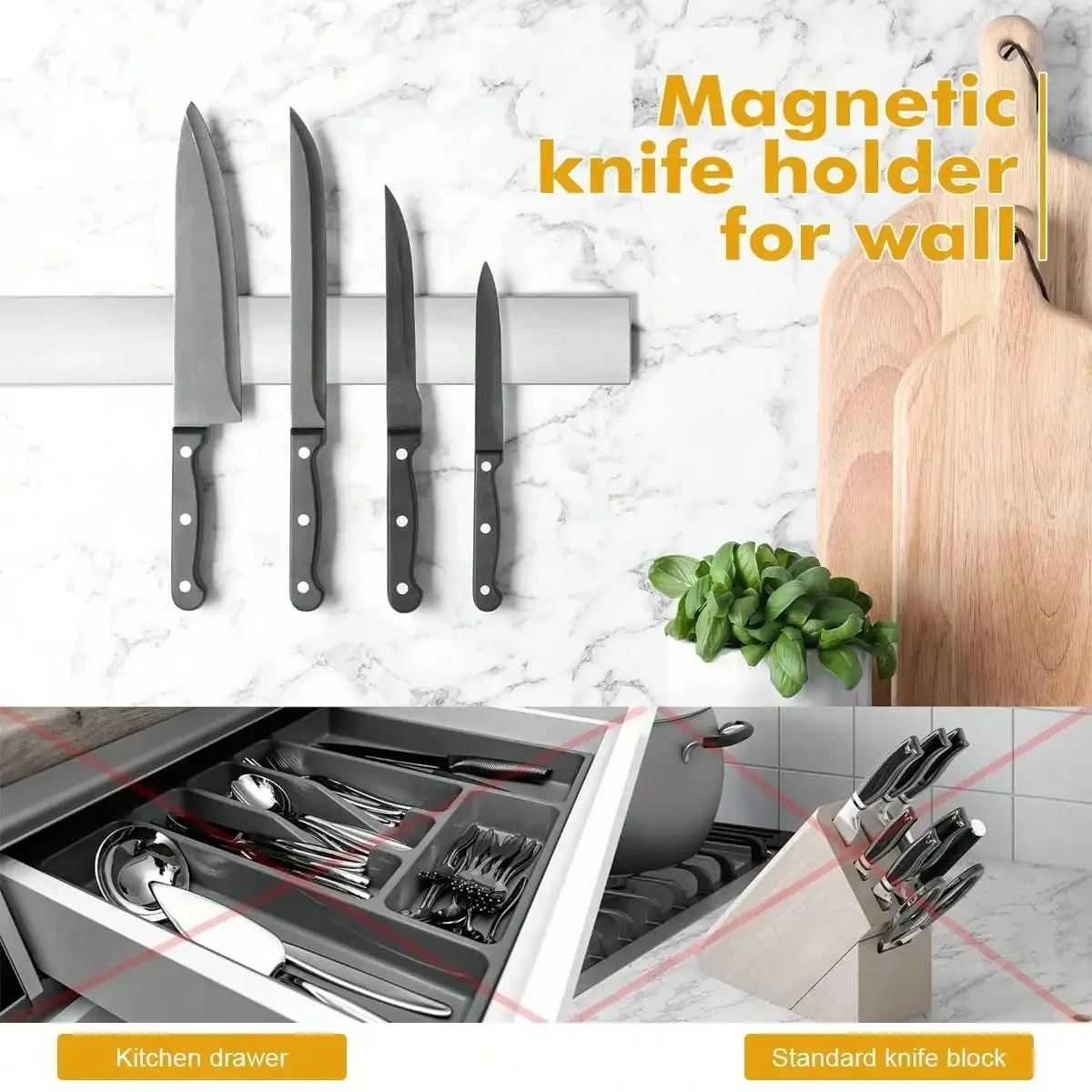 Leeseph Magnetic Knife Holder  - đánh giá và giá Magnetic Knife Strip
